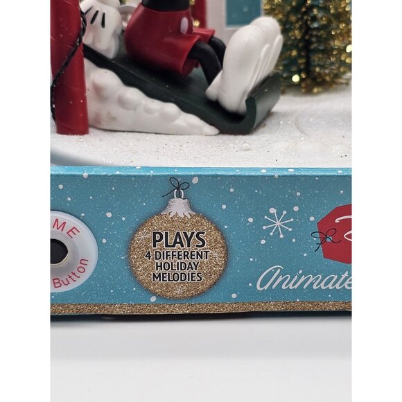 Disney Animated Ice Skating Mickey & Minnie Mouse Christmas Light Up Musical - Picture 15 of 16